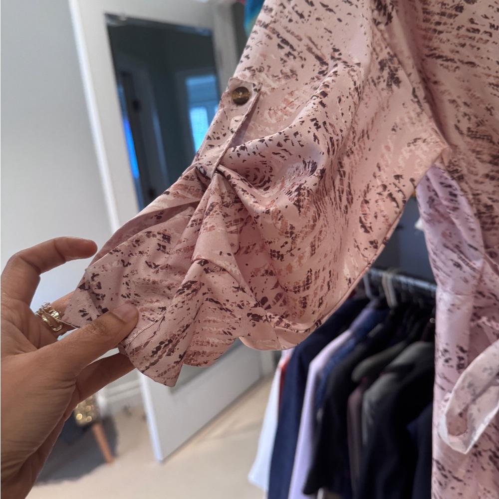 Pink Snake Patterned Button-Up Dress - Picture 9 of 9